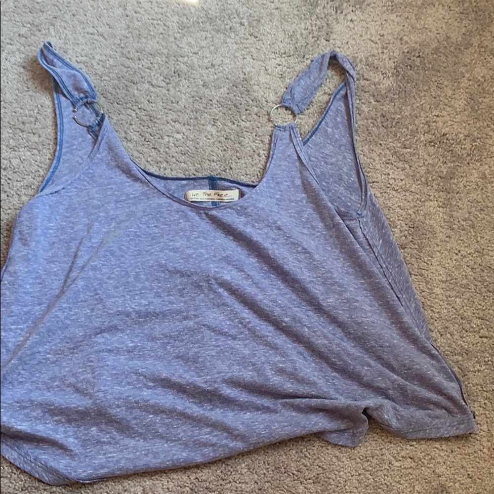 Purple free people swing crop top